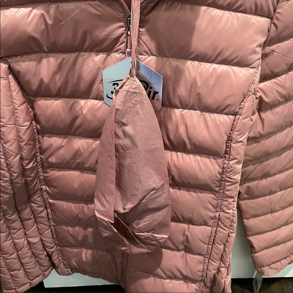 360 Air Pink Copper puffer Jacket M NWT - Picture 4 of 4